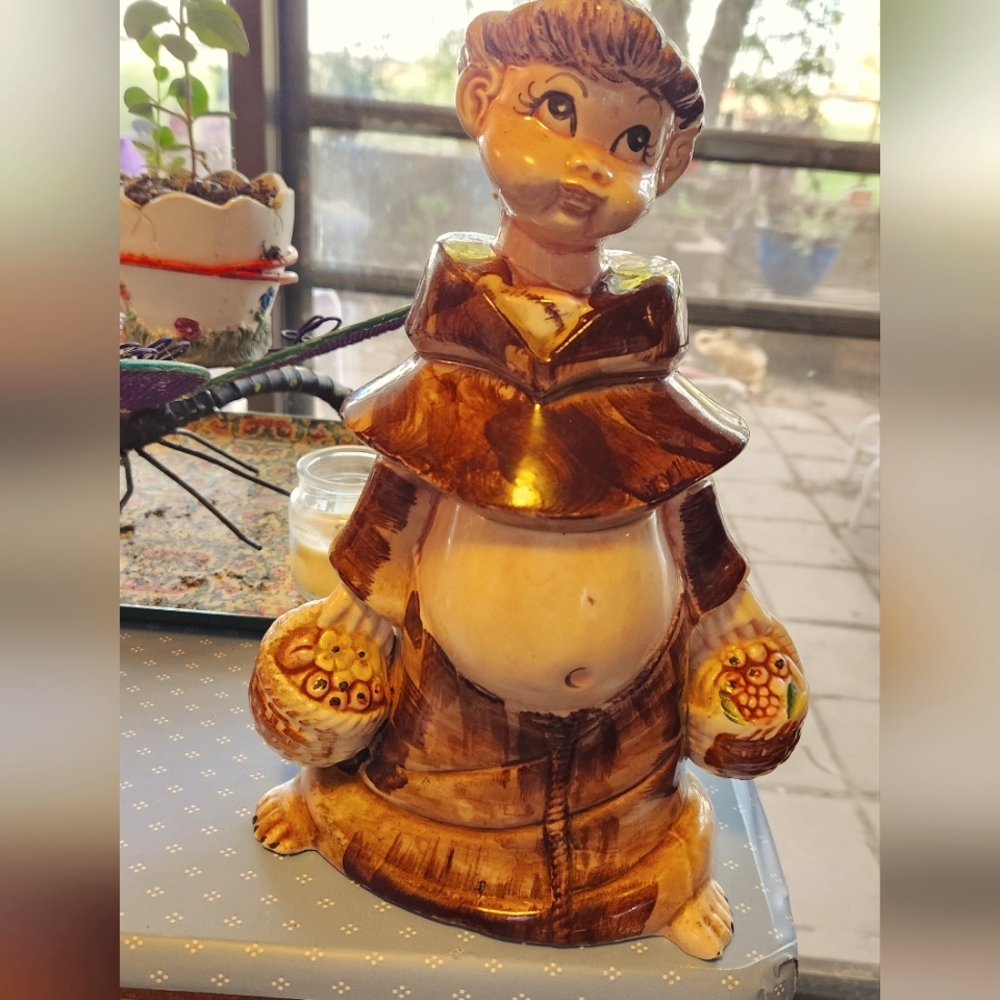 Rare Vintage Monk Cookie Jar